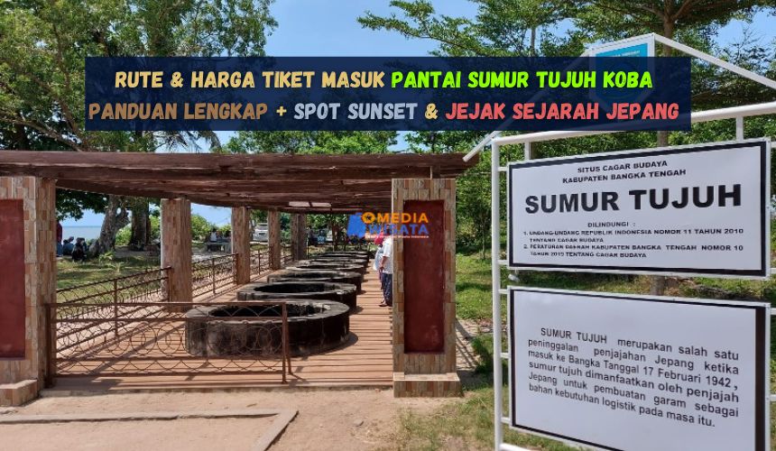 Rute & Harga Tiket Masuk Pantai Sumur Tujuh Koba