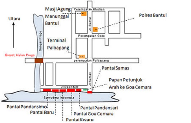 Rute Pantai Goa Cemara